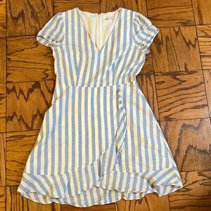 J.Crew Blue and white striped cotton dress